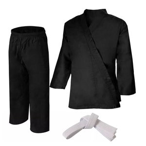 Traje de Karate de algodón ajustable de doble extremo MMA Equipo de Boxeo Jiu Jitsu Kimono liso teñido estiramiento entrenamiento de artes marciales 180g - Product Image 3
