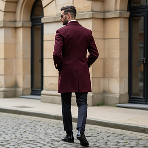 เสื้อโค้ทตัวใหญ่สำหรับผู้ชายเสื้อโค้ทยาวเสื้อโค้ทบุคคลขนสัตว์เนื้อผ้าพรีเมี่ยมสำหรับเป็นของขวัญสำหรับผู้ชาย - Product Image 6