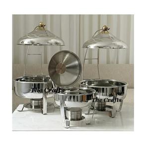 Plat à réchaud en acier inoxydable au design magnifique, style classique, utilisation en buffet de restaurant, taille et logo personnalisables - Product Image 5