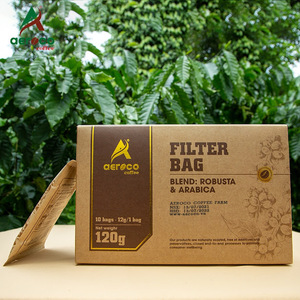 Tự Nhiên Ngọt Ngào Và Thơm Kết Thúc 100% Chính Hãng Giấy Brew Cà Phê 120G Lọc Pouch Hộp Pha Trộn Arabica & Robusta Cao Nhà Sản Xuất - Product Image 1