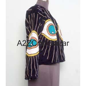 Veste en velours brodée Suzani faite à la main, robe d'été pour femmes en velours brodée Suzani, vente en gros - Product Image 4