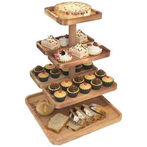 Support à cupcakes à étages en bois |   Qualité supérieure artisanale |   Vente en gros d'usine, prix de gros - Product Image 1