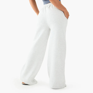 Pantalon de jogging évasé 100% coton sur mesure pour femmes pantalons de survêtement Hip Hop à jambe droite respirants de haute qualité hiver ample - Product Image 3