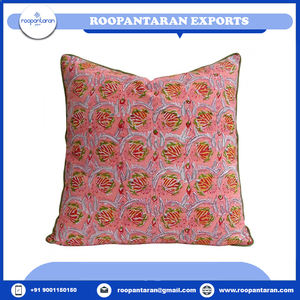 Best Selling Products <b>Round</b> <b>Cushion</b> Crafted With Care Hand Block Printed Cotton Piping <b>Cushion</b> Cover Pillow Cover - Product Image 6