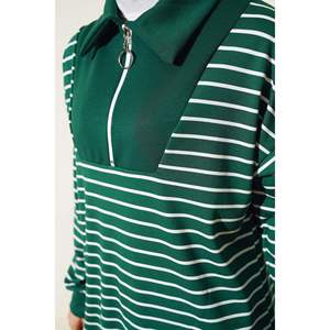 Conjunto de 2 piezas de media cremallera a rayas Esmeralda - Product Image 4