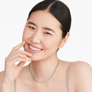 สร้อยคอเทนนิสเพชรโมอิสสีทอง/เงิน4มม. ปรับแต่งได้สไตล์ฮิปฮอปคลาสสิกกล่องทองสีเหลือง - Product Image 2