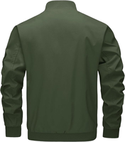 Veste bomber pour homme avec fermeture éclair, logo personnalisé OEM, marque, hiver, style streetwear, toile imperméable, respirante, séchage rapide, coupe-vent