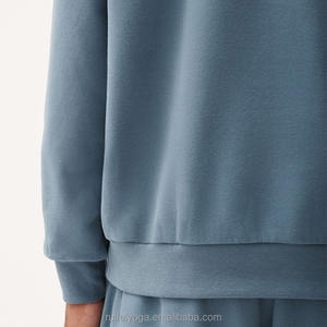 สเวตเชิ้ตสำหรับผู้ชายและผู้หญิงเสื้อสเวตเชิ้ตแบบสั่งตัดผ้าคอตตอน95% 260กรัมผ้าสแปนเด็กซ์5% ใช้ได้ทั้งชายและหญิง - Product Image 3