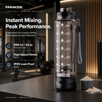 Botol Shaker Protein Elektrik 650ml Custom OEM ODM 8000RPM USB-C Rechargeable Vortex Mixer untuk Grosir Gym