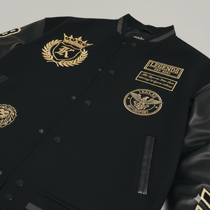 Chaqueta universitaria con logotipo personalizado, mezcla de lana y cuero para hombre, béisbol universitario, Letterman con bordado de chenilla - Product Image 4