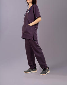 <b>Nursing</b> Suits Salon Custom Logo Hospital Medical Unisex Surgical Scrubs Doctors 2 Piece Nurse Scrub Jumpsuit Uniform Polyester - Product Image 3