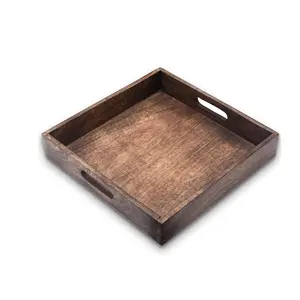 Most Demanding Easy to use Wooden Serving Tray for Keeping Tea Coffee Indian Supplier at Reasonable Price