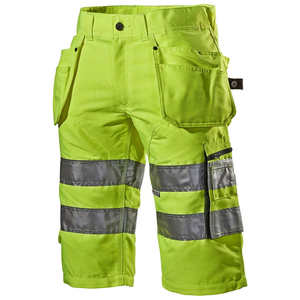 Pantalones Cortos de Trabajo de Seguridad para Hombre, de Lona, con Cintura Elástica, Reflectantes, de Alta Visibilidad, Estilo Cargo, Ropa de Trabajo de Seguridad OEM, Talla Personalizada - Product Image 1