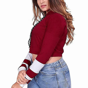 Sweats pour femmes lourds 2024 nouveau Design vêtements d'hiver à capuche avec fermeture éclair et motif imprimé taille XL - Product Image 4