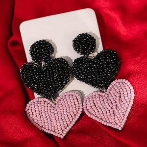Handmade Beaded <b>Drop</b> <b>Earrings</b> for Women Stylish Custom Embroidered <b>Fashion</b> Jewelry Gift - Product Image 1