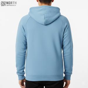 Oem personalizado hombres cremallera pulóver Sudadera con capucha invierno Casual algodón poliéster bordado tejido impreso bolsillo Reversible - Product Image 2