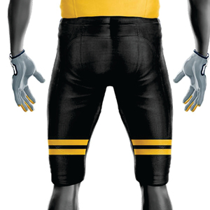 Uniforme de football américain sublimé en polyester 100% personnalisé pour hommes maillot court respirant en sergé jaune et noir - Product Image 6