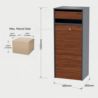 Boîte de livraison de colis extérieure, boîte aux lettres pour colis autoportante, acier galvanisé avec revêtement thermique, boîte à colis extérieure pour la maison, accès arrière