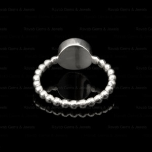 Superbe Bague Éternité en Argent Sterling 8mm à Granulation, Semi-Monture Vierge avec Sertissage Bezel, Plaqué Or, pour Bijoux en Zircon, Résine et Cendres - Product Image 3