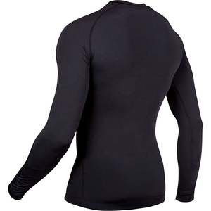 Customized Logo Printing Long Sleeve Round <b>Neck</b> Quick Dry Breathable Comfortable Compression Rash Guard Men Black Yellow Color - Product Image 3
