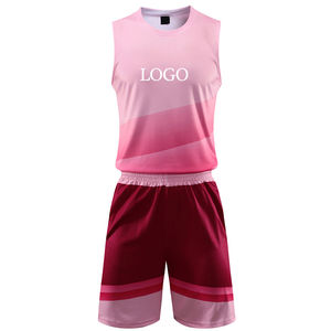 Tenues de basket-ball 100 % polyester pour hommes et femmes, conception OEM, séchage rapide, impression par sublimation personnalisable - Product Image 1