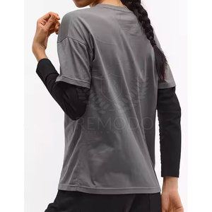 Camiseta de doble capa de Venta caliente, camiseta transpirable de doble capa, ropa de calle cómoda para mujer, camisetas de doble capa - Product Image 6