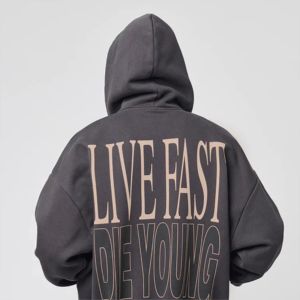 100% coton pleine fermeture éclair rue fumée gris surdimensionné sweats à capuche zippés 100% coton 450 GSM poids lourd personnalisé sérigraphié sweats à capuche - Product Image 2