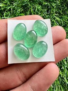 ขายวาเลนไทน์คุณภาพสูงของแท้สีเขียว Aventurine ควอตซ์รูปไข่ briolette อัญมณีทุกขนาดสำหรับทำต่างหูทอง18K - Product Image 4