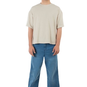 Loose Fit Men <b>Down</b> Shoulder Longline Plain Blank Lightweight 180 Gsm 100% Cotton O-Neck Anti-Pilling T-Shirt Men Clothes - Product Image 4