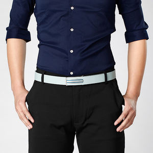 Venta directa de fábrica, cinturón de cuero PU de longitud personalizada de alta calidad para hombre, nuevo diseño occidental/informal, hebilla de acero, diseño OEM ODM 100% - Product Image 5