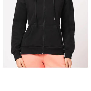 Sweat à capuche zippé en polaire pour femme avec logo frontal, coupe classique pour l'automne/hiver - Product Image 5