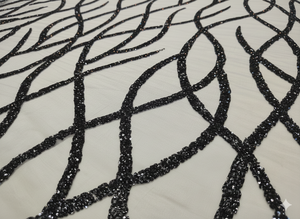 Embroidered <b>Net</b> <b>Fabric</b> Woven Cross Style Weft Knit Very Lightweight for Women - Product Image 2