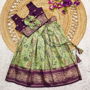 Nueva moda de otoño, ropa para niños de alta calidad, Georgette, bordado, cosido, ropa festiva para niños, vestidos transpirables Salwar Kameez - Product Image 2
