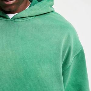 Customized US Size <b>Men's</b> French Terry Fleece <b>Pullover</b> Hoodie 100% Cotton Solid Winter Screen Print Embroidery Logo Hooded - Product Image 6