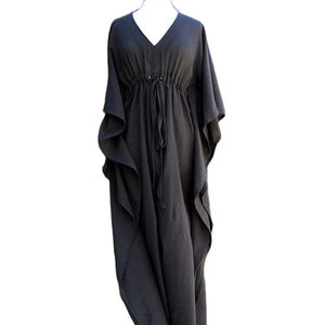 Tie Dyed Boho Vintage Straight 100% Cotton <b>Kaftan</b> <b>Dress</b> for Women Floor-Length Beachwear <b>Dress</b> Bohemian - Product Image 1