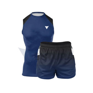 Maillots et shorts de football 7 contre 7 personnalisés OEM, 100% polyester, séchage rapide, respirant, uniforme avec logo, nom et numéro, en vente au Pakistan - Product Image 1