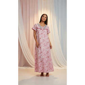 Camisón Cómodo para Mujer Alpine, Talla XXL, Estampado, Largo, Suave y Cómodo, Tejido, Manga Corta, con Bolsillo Lateral, para Uso Doméstico - Product Image 2