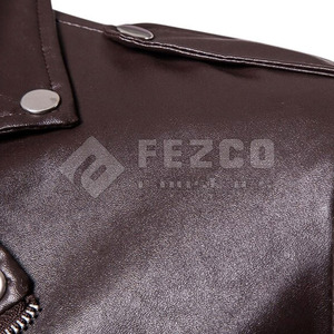 Veste en cuir pour homme de haute qualité avec col montant, tissu en toile imperméable et respirant, design personnalisable - Manches longues pour l'hiver - Product Image 6