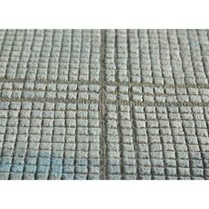 Tapis Uvenuti noué à la main en laine et soie, motif abstrait bleu oriental, modèle de designer de haute qualité pour chambre et salon Skws-57 - Product Image 3