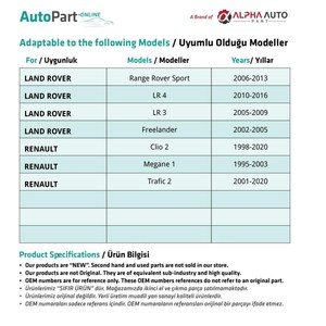 คลิปหนีบเบาะสำหรับแลนด์โรเวอร์ เรนจ์โรเวอร์, ฟรีแลนเดอร์, LR4, LR3 - 100 ชิ้น - Product Image 2