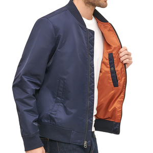 Chaqueta de bombardero de estilo callejero OEM personalizada de alta calidad para hombre, prendas de vestir informales para otoño e invierno, abrigos de talla grande - Product Image 5
