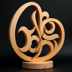 Escultura de madera abstracta que fluye decoración de Arte Moderno hecha a mano, diseño de madera curvada única para el hogar, la Oficina y los regalos - Product Image 2