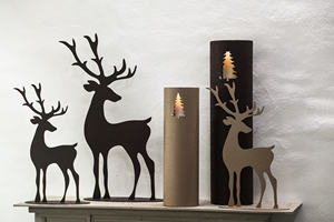 Estatua de ciervo de metal elegante y moderna, estilo rugoso de hierro chapado para decoración del hogar, escultura de mesa plana personalizada para sala de estar - Product Image 3