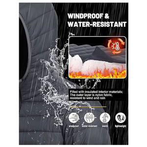 Chaqueta de invierno acolchada con aislamiento empacable ligera para hombre, abrigo hinchado alternativo de plumón resistente al agua de alta calidad - Product Image 3