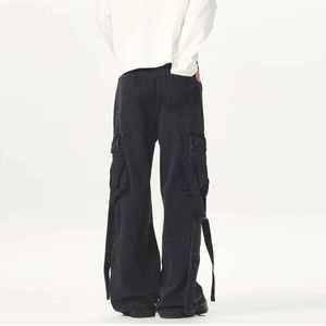 Pantalones vaqueros personalizados de algodón para hombre 100% pantalones vaqueros con costuras duraderas de ajuste clásico para uso diario y ropa de calle - Product Image 6