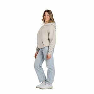Vente en gros Sweat-shirt à capuche de haute qualité délavé à l'acide pour femmes imprimé bouffant en relief Style sport Haut court pour vêtements personnalisés - Product Image 2