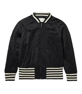 Blouson Bomber en Toile Hiver 2023 de Haute Qualité pour Femme Grande Taille, Col Montant, Broderie Chenille, Réversible, Coupe-Vent et Imperméable - Product Image 1