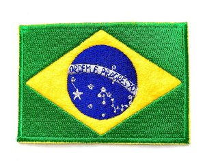 Parche bordado con bandera de Brasil, Parche bordado con bandera de Brasil, Parches bordados con bandera de Brasil, Banderas - Product Image 3