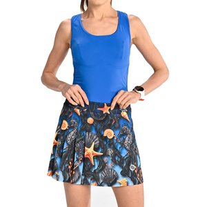 กระโปรงเอวด้านหน้าระบายอากาศได้2ชั้นสำหรับผู้หญิงกระโปรงกระเป๋าใส่โทรศัพท์แบบมีกระเป๋าสำหรับฤดูหนาวชุดกีฬาเทนนิสผ้ายืดได้4ทาง - Product Image 1