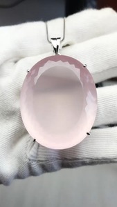Colgante de Plata de Ley 925 de Calidad AAA con Cuarzo Rosa Natural, Diseño Único, Hermoso Brillo para Fiestas - Product Image 2